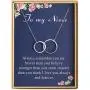 Lcherry Niece Necklace Two Interlocking Infinity Double Circles S925 Sterling Silver Necklace to My Niece Gift for Women Lcherry Niece Necklace Two Interlocking Infinity Double Circles S925 Sterling Silver Necklace to My Niece Gift for Women