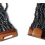 Shop LC Seed Bead Wooden Buckle Stretch Bracelet Multi Strand Layered Necklace Jewelry Set for Women 18''