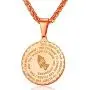 Bible Verse Prayer Necklace Free Chain Christian Jewelry Stainless Steel Praying Hands Coin Medal Pendant