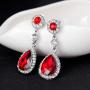Ezing 3 PCS Jewelry Set for Women Crystal Pendant Necklace Earring Ring