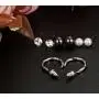ORAZIO 9-45 Pairs Assorted Multiple Stud Earrings for Women Big Hoop Earrings Silver Tone ORAZIO 9-45 Pairs Assorted Multiple Stud Earrings for Women Big Hoop Earrings Silver Tone