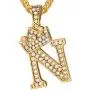 U7 Bling Alphabet Name Jewelry Men CZ Crowned Initial Necklace Statement King Crown Women 18K Gold Plated Cubic Zirconia Letter Pendant 3mm 22'' Rope Chain Necklaces, from A to Z