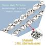 Women Magnetic Bracelet Necklace - N+NITROLUBE Stainless Steel Magnetic Silver Jewelry Set Therapy Bracelets and Necklaces Gift