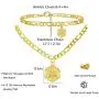 Harlermoon Initial Necklace Anklet Bracelet 18K Gold Plated Figaro Link Chain Bracelet Hexagon A-Z Monogram Letter Charms Jewelry Set for Women Girls Harlermoon Initial Necklace Anklet Bracelet 18K Gold Plated Figaro Link Chain Bracelet Hexagon A-Z Monogram Letter Charms Jewelry Set for Women Girls