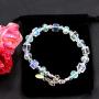 Charms AB Multi Colored Crystal Beaded Strand Bracelet Teacher Gifts Jewelry Gifts for Women Teen Girls Y939