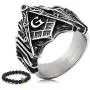 Gungneer Mason Ring for Men Stainless Steel Square Compass Symbol Freemason Jewelry Hip Hop Style Biker Accessory Gungneer Mason Ring for Men Stainless Steel Square Compass Symbol Freemason Jewelry Hip Hop Style Biker Accessory