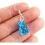 Twinkling Gummy Bear Earrings Necklace Set Multicolor Cartoon Resin Bears Bib Tassel Pendant Necklace Jewelry for Women Girls