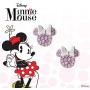 Disney Minnie Mouse Birthstone Jewelry for Women and Girls, Sterling Silver Pave Crystal Stud Earrings