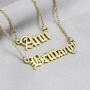 Joycuff Old English Name Necklace(Over 800 Names are in Stock) Personalized 18K Gold Plated Monogram Jewelry Christmas Birthday Gift for Women