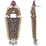 Aheli Tribal Oxidized Danglers Studded with Faux Stone Indian Bohemian Vintage Ethnic Fashion Jewelry for Women