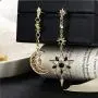 KaFu Moon and Star Earrings Long Dangle Stud Fashion Shiny Crystal Star Moon White Gold Color Drop Earrings Jewelry for Women Girl KaFu Moon and Star Earrings Long Dangle Stud Fashion Shiny Crystal Star Moon White Gold Color Drop Earrings Jewelry for Women Girl