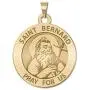 PicturesOnGold.com Saint Bernard of Menthon Round Religious Medal 14K Yellow or White Gold, or Sterling Silver PicturesOnGold.com Saint Bernard of Menthon Round Religious Medal 14K Yellow or White Gold, or Sterling Silver