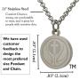 Pendant Sports Athletes Necklace with Inspiring Bible Quote from Phil 4:13. Solid Stainless Steel. Baseball Basketball Football Soccer Hockey Volleyball & Racing Available