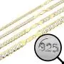 Harlembling Mens Flat Cuban Chain - Two Tone Diamond Cut - 14k Gold Over Solid 925 Sterling Silver - Made in Italy - 5mm 6mm 8mm 10mm Harlembling Mens Flat Cuban Chain - Two Tone Diamond Cut - 14k Gold Over Solid 925 Sterling Silver - Made in Italy - 5mm 6mm 8mm 10mm