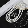 S SUSANN Faux Pearl Necklace Set Imitation Pearl Necklace and Earring Good Gift for Women