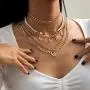 Ingemark 5 Layers Link Chain Choker Neklcae Set Simple Angel Babe Initial Letter Pendant Necklace Hip Hop Punk Jewelry Set Ingemark 5 Layers Link Chain Choker Neklcae Set Simple Angel Babe Initial Letter Pendant Necklace Hip Hop Punk Jewelry Set