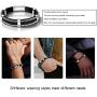 Creative Black Cowhide Braided Leather Bracelet For Men Around Stainless Steel Fine Bracelet with Stainless Steel Magnetic Buckle