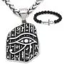 Gungneer Eye of Ra Necklace Pendant Stainless Steel Keel Chain Symbol of Protection Ancient Egypt Jewelry Gift Gungneer Eye of Ra Necklace Pendant Stainless Steel Keel Chain Symbol of Protection Ancient Egypt Jewelry Gift
