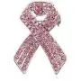 Breast Cancer Awareness Brooch Pin for Women Rhinestone Zirconia AIDS Hope Pink Ribbon Lapel Pin Brooches Girls Christmas Jewelry