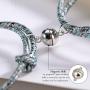 925 Sterling Silver Mutual Attraction Rope Braided Couple Distance Bracelets Vows Of Eternal Love Charm Pendants With Magnetic Bells 2 PCS Gift Jewelry Set For Women Men …