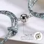 925 Sterling Silver Mutual Attraction Rope Braided Couple Distance Bracelets Vows Of Eternal Love Charm Pendants With Magnetic Bells 2 PCS Gift Jewelry Set For Women Men …