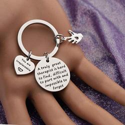 AKTAP Massage Therapy Gift Keychain A Truly Great Therapist is Hard to Find Massage Therapist Appreciation Gifts with Healing Hand Charm Therapy School Student Gift