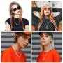 8 Pieces Punk Chain Necklace Set Unisex Multilayer Punk Wire Thorns Razor Lock Pendant Choker Necklace, Silver 8 Pieces Punk Chain Necklace Set Unisex Multilayer Punk Wire Thorns Razor Lock Pendant Choker Necklace, Silver