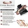 Copper Bracelet for Arthritis Cross Christian for Joint Pain Relief 6.5'' Adjustable with 6 Powerful Magnets for Mom, Dad, Wife and Husband