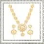 Touchstone Indian Bollywood Gorgeous Intricate Workmanship Mughal White Colorful Rhinestone Crystal Wedding Designer Jewelry Choker Necklace Set in Gold and Silver Tone for Women.