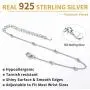 ChicSilver 925 Sterling Silver Simple Durable Cuban Link/Figaro/Twist Rope/Bead Chain Bracelet for Women Teen Girls(with Gift Box) ChicSilver 925 Sterling Silver Simple Durable Cuban Link/Figaro/Twist Rope/Bead Chain Bracelet for Women Teen Girls(with Gift Box)