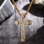 GOODYRZJ Cross Necklace for Women, Dainty Fashion Jewelry Long Gold Silver Cross Necklaces for Women Men Christian Gifts Faith Zircon Chain Pendant Necklace for Women Girls