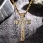 GOODYRZJ Cross Necklace for Women, Dainty Fashion Jewelry Long Gold Silver Cross Necklaces for Women Men Christian Gifts Faith Zircon Chain Pendant Necklace for Women Girls
