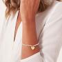 Katie Loxton Sweet Sayings Heart of Gold Womens Silver Plated Boxed Stretch Charm Bracelet