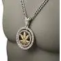 Hip Hop 18K Gold Plated Whirligig Spin Hemp weeds Leaf Necklaces Men Women Charm Crystal Weed Chains Hip Hop 18K Gold Plated Whirligig Spin Hemp weeds Leaf Necklaces Men Women Charm Crystal Weed Chains