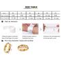JINHUI Valentines Day Gift Jewelry 18K Gold/Rose Gold Forever Love Ring with Engraved Heart Charm Jewelry for Women Size 7#, 8#, 9#,10#