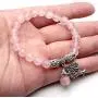Top Plaza Reiki Healing Crystal Quartz Gemstones Jewelry Angel Wings Carved Stone Pendant Necklace Tree of Life Charm Stretch Bracelet Set