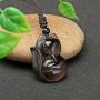 MANIFO Natural Crystal Gemstone Fox Pendant Necklace with Adjustable Woven Rope Chain