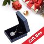 EVEVIC Swarovski Crystals Round Disc Pendant Necklaces for Women Fashion 14K Gold Plated Hypoallergenic Dainty Jewelry