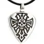 Trilogy Jewelry Pewter Guitar Pick with Skull and Dagger Pendant on Leather Necklace Trilogy Jewelry Pewter Guitar Pick with Skull and Dagger Pendant on Leather Necklace