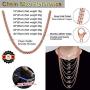 ChainsHouse Miami Cuban Link Necklace 4mm/5mm/7mm/10mm/13.5mm Wide Stainless Steel/18K Gold Plated Curb Chains for Men Women, 18''-30'', Send Gift Box