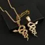 AsAlways Gold-plated Stainless Steel Gothic Jewelry Mens Stainless Steel Animal Snake Pendant Chain Necklace 22 + 2 Inch Chain AsAlways Gold-plated Stainless Steel Gothic Jewelry Mens Stainless Steel Animal Snake Pendant Chain Necklace 22 + 2 Inch Chain