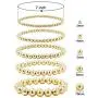 5 Pcs Layer Beads Bracelet for Women Round Beaded Handmade Stretch Bracelet Stack Adjustable Charm Jewelry 5 Pcs Layer Beads Bracelet for Women Round Beaded Handmade Stretch Bracelet Stack Adjustable Charm Jewelry