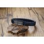 VNOX Personalized Cross Inspirational Christian Quote Two-Tone Braided Leather Bracelet Cuff Bangle Wristband Bible Verse Bracelet Gift for Men Boys