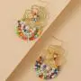 DAMLENG Unique Handmade Gold Flower Beaded Dangle Drop Earrings Bohemian Hollow Indian Jewelry for Women Girls DAMLENG Unique Handmade Gold Flower Beaded Dangle Drop Earrings Bohemian Hollow Indian Jewelry for Women Girls
