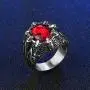 HZMAN Mens Vintage Gothic Biker Dragon Claw Ruby Sapphire Emerald Skull Stainless Steel Ring HZMAN Mens Vintage Gothic Biker Dragon Claw Ruby Sapphire Emerald Skull Stainless Steel Ring