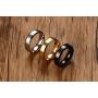 VNOX (Free Engraving) 6MM Stainless Steel Personalized Plain Band Ring for Men and Women,3 Color,Size 6-12