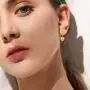 Mothers Day Gift Initial Hoop Earrings Heart Drop Dangle Alphabet Letters A To Z Hoop Earrings for Girl 14K Real Gold Plated Huggie Earrings