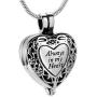 NEW Always in my Heart Locket Urn Necklace - Keepsake Jewelry for Cremation Ashes with chain