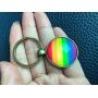 LGBTQ Rainbow Jewelry, Gay Pride Key Ring, Rainbow Flag Jewelry, Be Gay Gift
