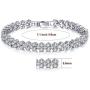 Zealmer Shoopic AAA Cubic Zirconia Tennis Bracelet Hand Chain for Women 6.5''